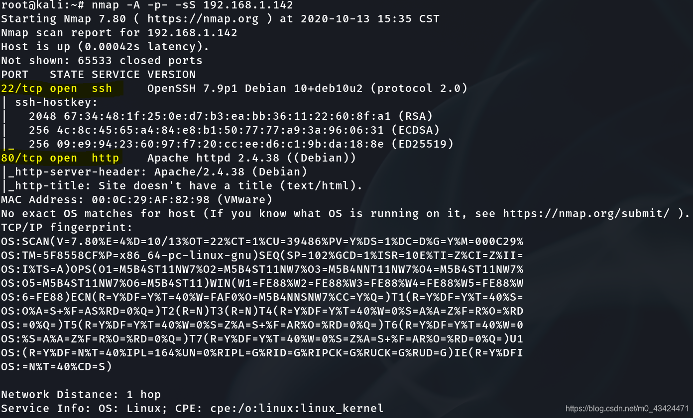 nmap result