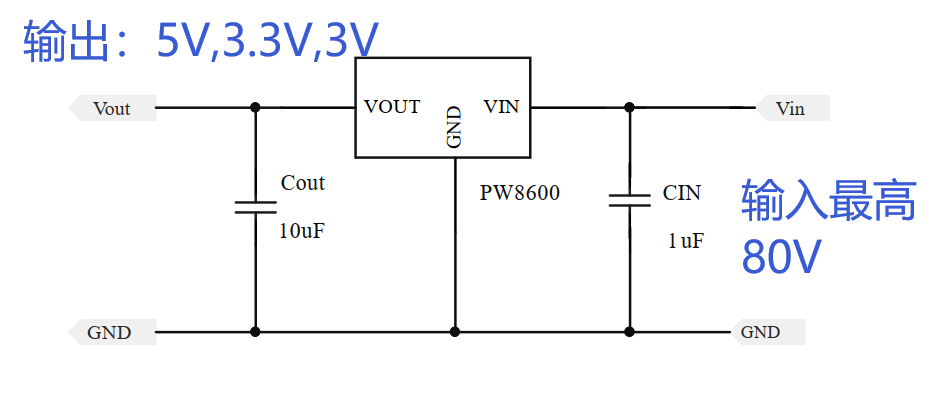 36V转5V,36V转3.3V,36V转3V降压芯片，外围简单，低功耗