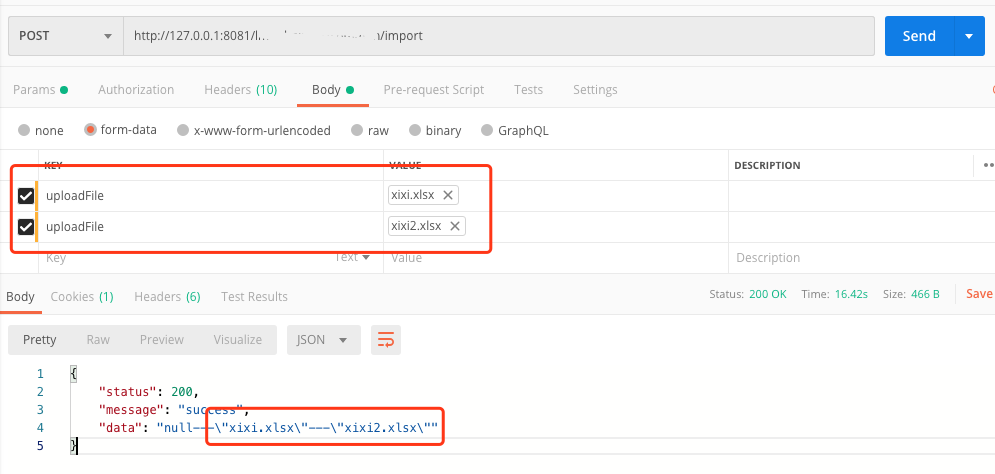 Postman测试上传(MultipartFile)单个文件或多个文件