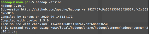 hadoop version