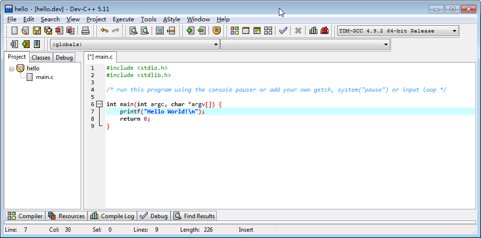 Dev C++软件的下载安装与使用_dev-cpp 5.11 tdm-gcc 4.9.2-CSDN博客
