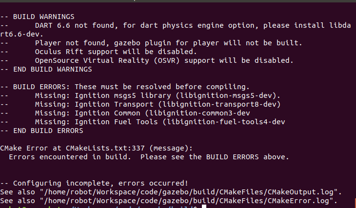BUILD ERRORS