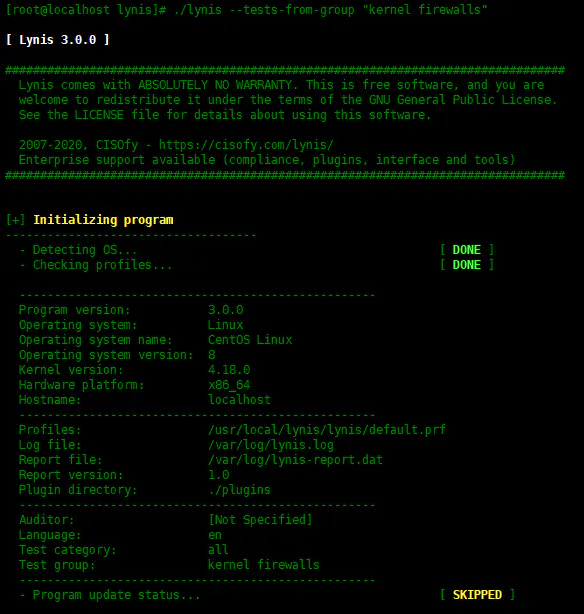 Lynis – 用于Linux服务器的自动安全审计工具插图3
