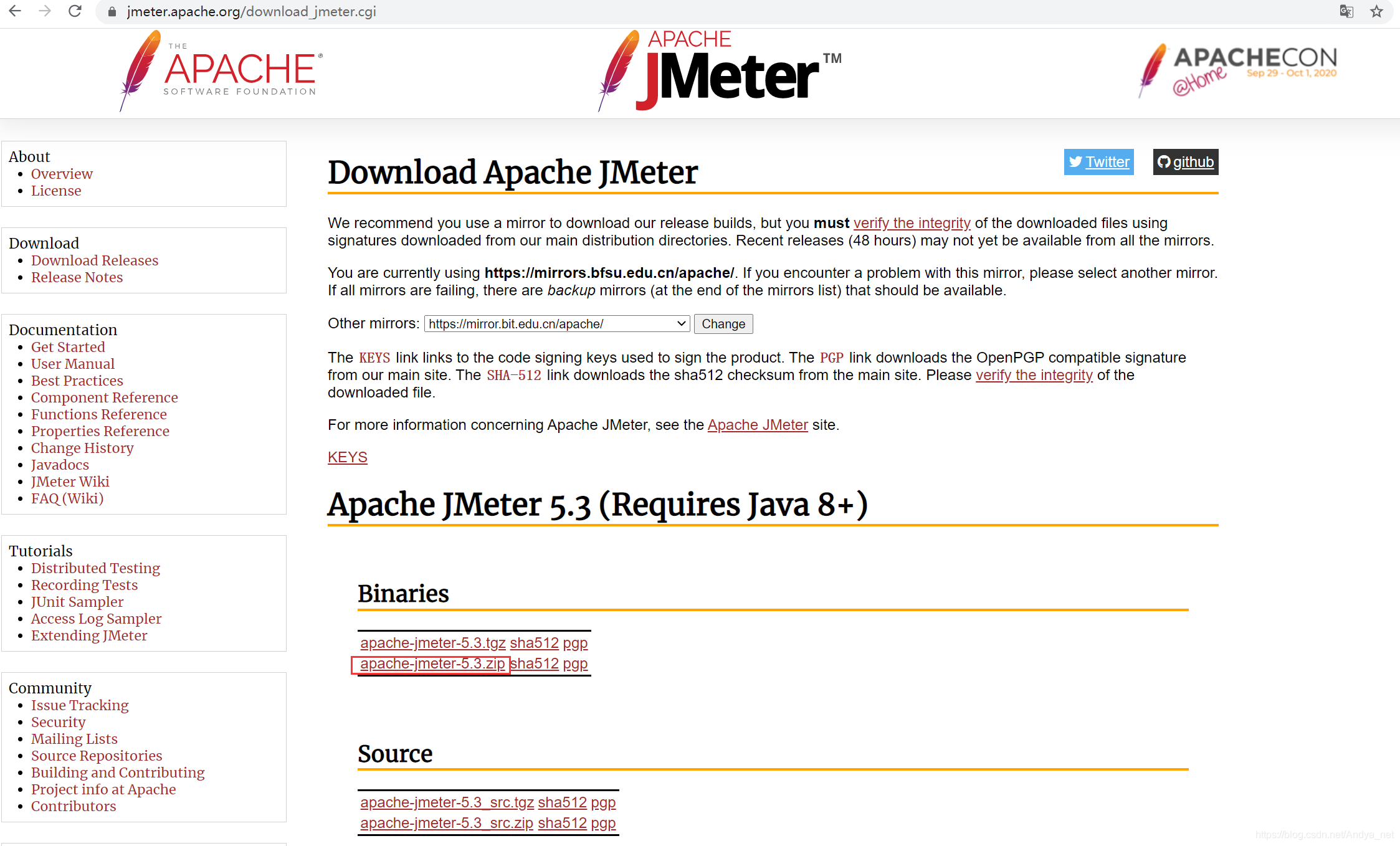 下载最新的JMeter
