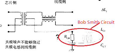 图14：共模电感位于电缆侧时的电路