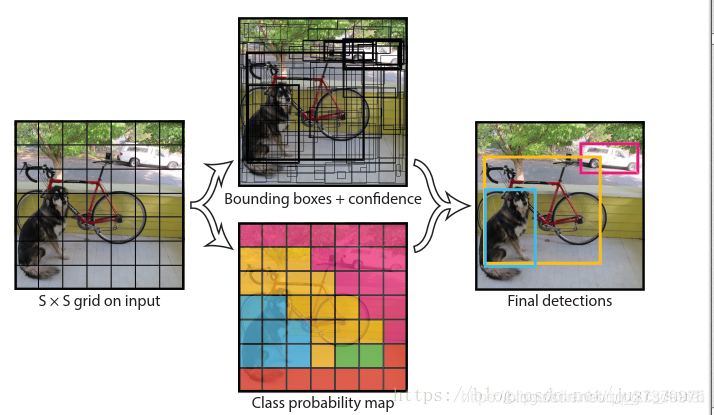 yolov1检测示意图