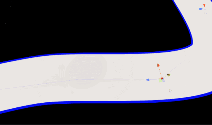 ▲ 模拟器中的轨道中上设有多个路径点