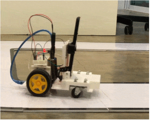 ▲ 早期版本中玩具车偏离了轨道