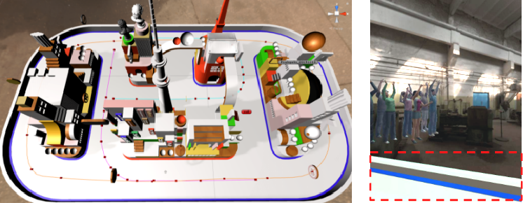 ▲ 展品上的轨道,以及在展品边缘看到的图像