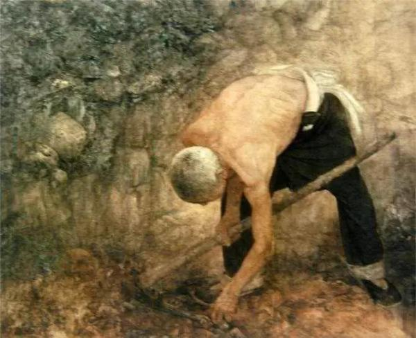 ▲ 中国画《山地》何家英作