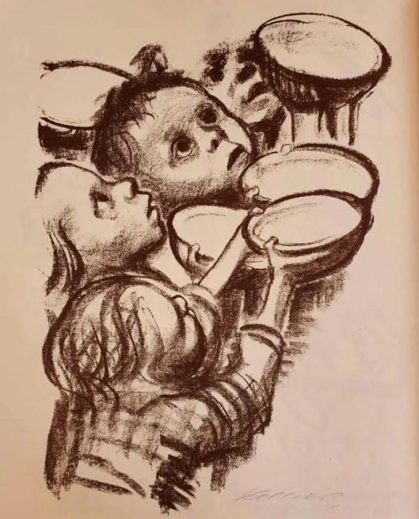 ▲ 《饥饿的孩子》德国珂勒惠支作