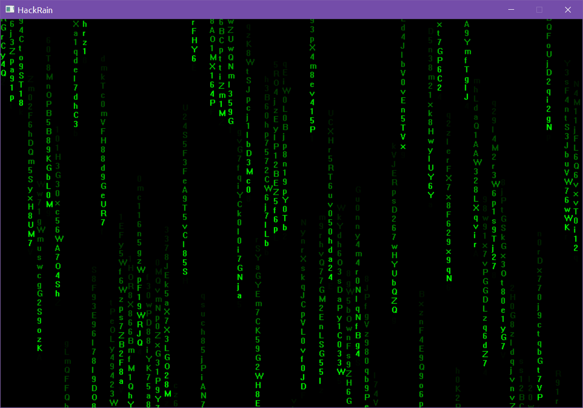 C++实现代码雨