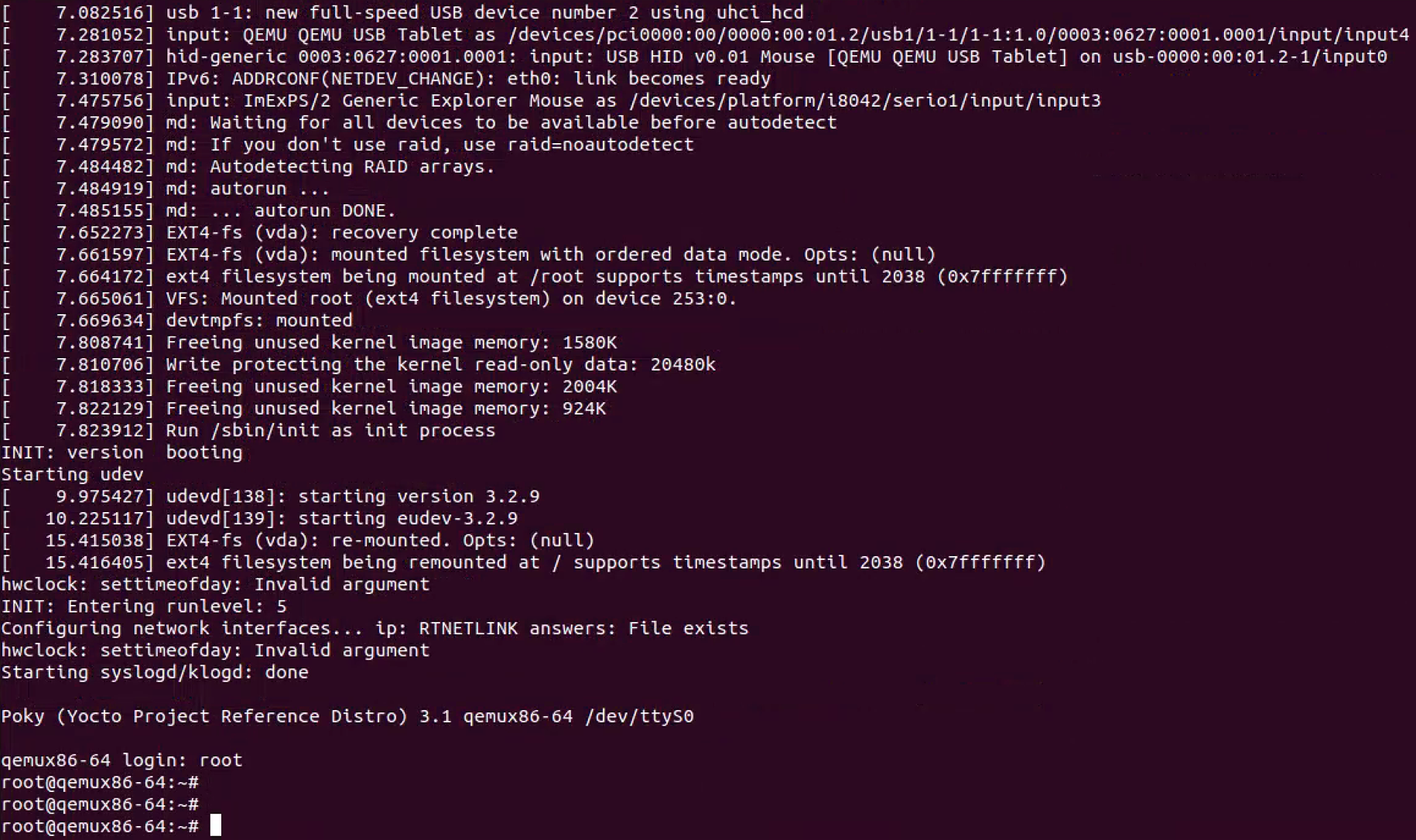 Yocto实践（2）运行qemu_runqemu error failed to run qemu x error bad