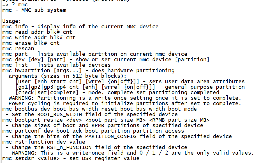 U-Boot命令之EMMC和SD卡操作命令_mmc erase-CSDN博客