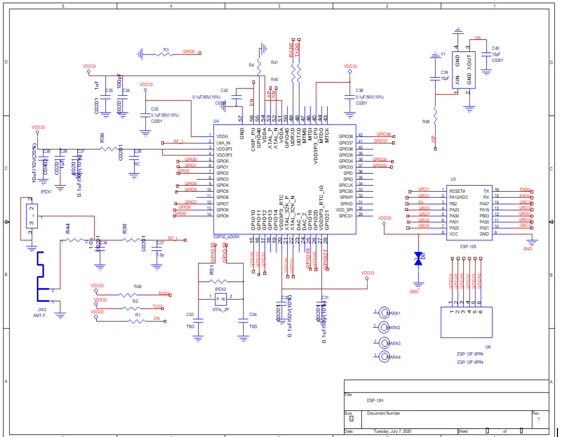 安信可新模组esp-12h 快速入门指南,更多gpio,更多选择!