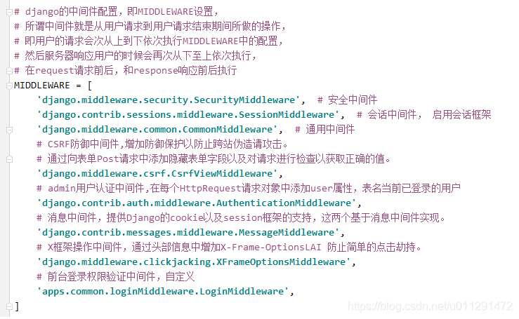 项目settings.py配置文件