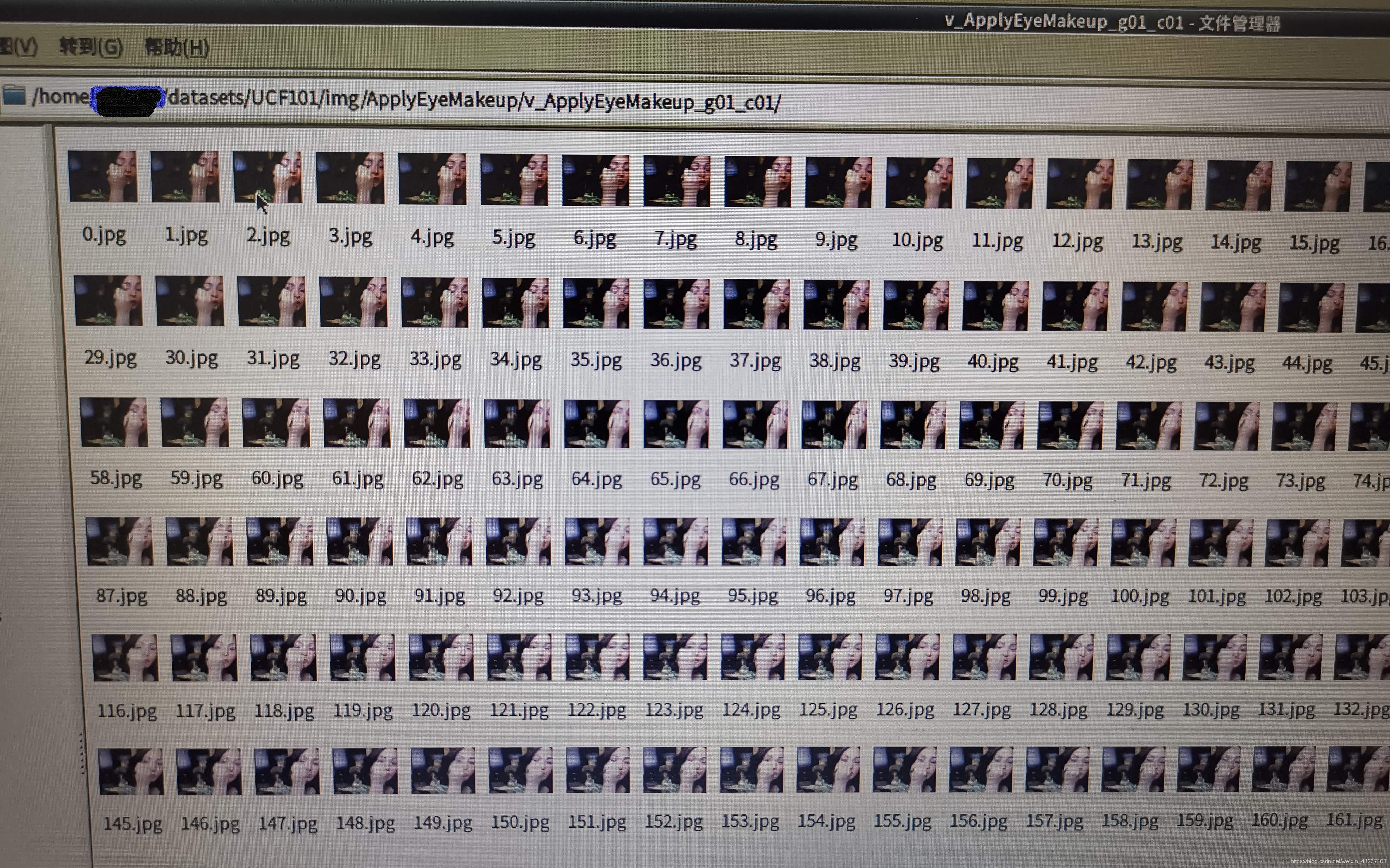 关于如何将动作识别数据集UCF101中的每一小段视频按类别分割成一帧帧图片