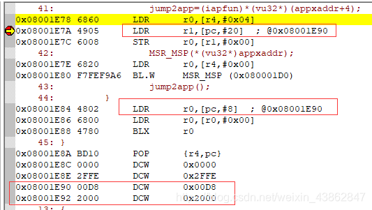 arm compiler v6 + M4内核  iap跳转失败的问题分析及解决