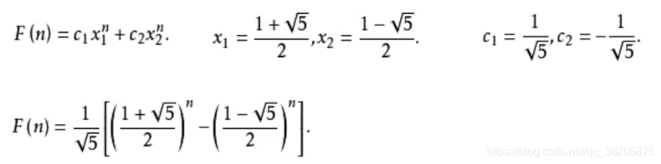 斐波那契数特征方程