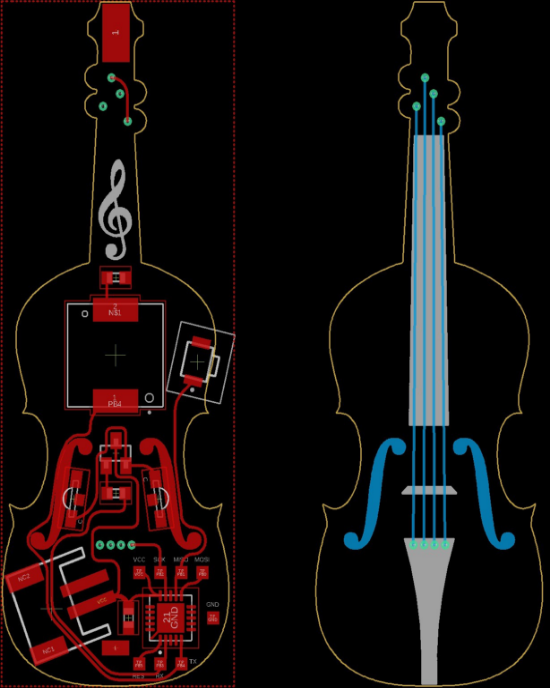 ▲ 特殊造型的PCB版图
