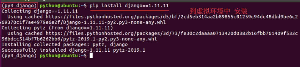 虚拟环境中安装