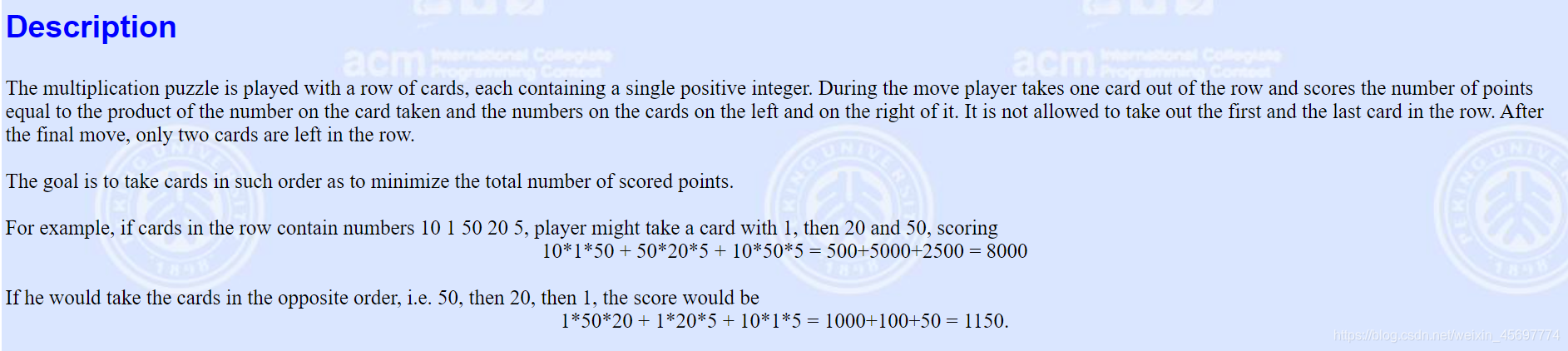 【动态规划】区间DP - 最优矩阵链乘（另附POJ1651Multiplication Puzzle）