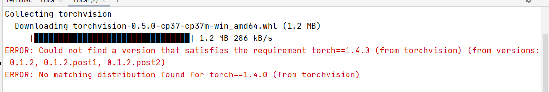 解决Pytorch下No Matching Distribution Found For Torch==1.4.0 (From  Torchvision)的问题_做个有钱又有趣的人的博客-Csdn博客