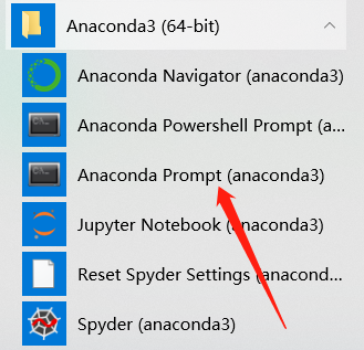 Install anaconda3 under windows (corresponding python version is 3.8 ...