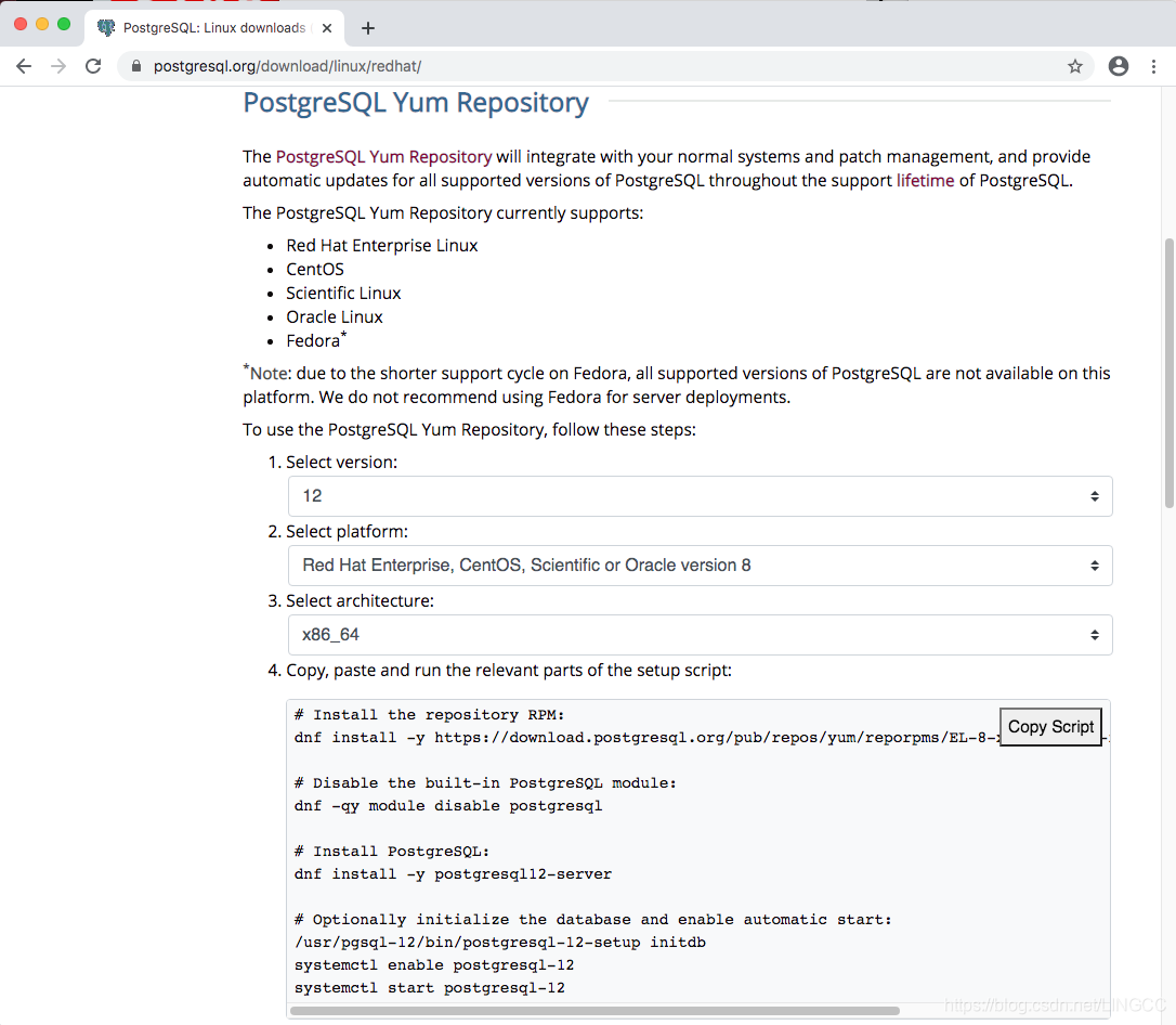 PostgreSQL12