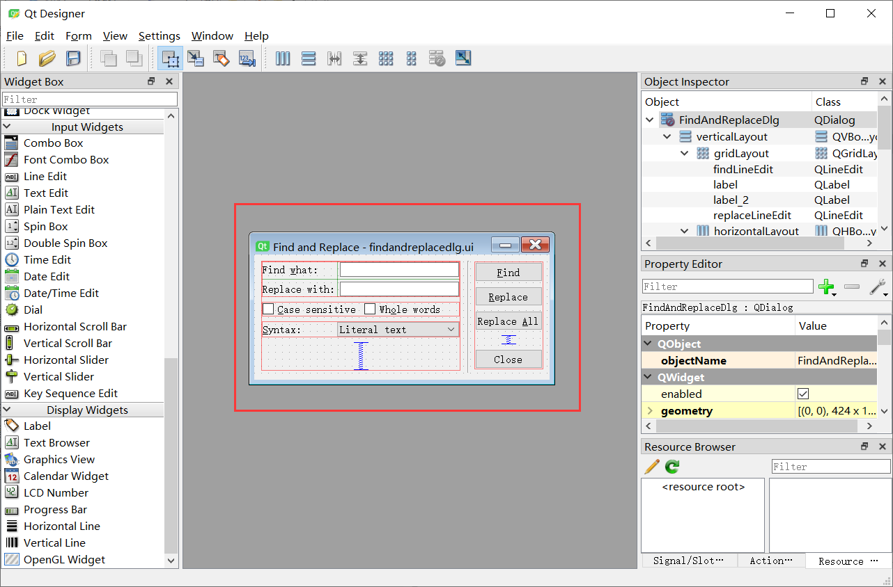 pyqt5qtdesigner新手教程二使用控件搭建簡易對話框窗體