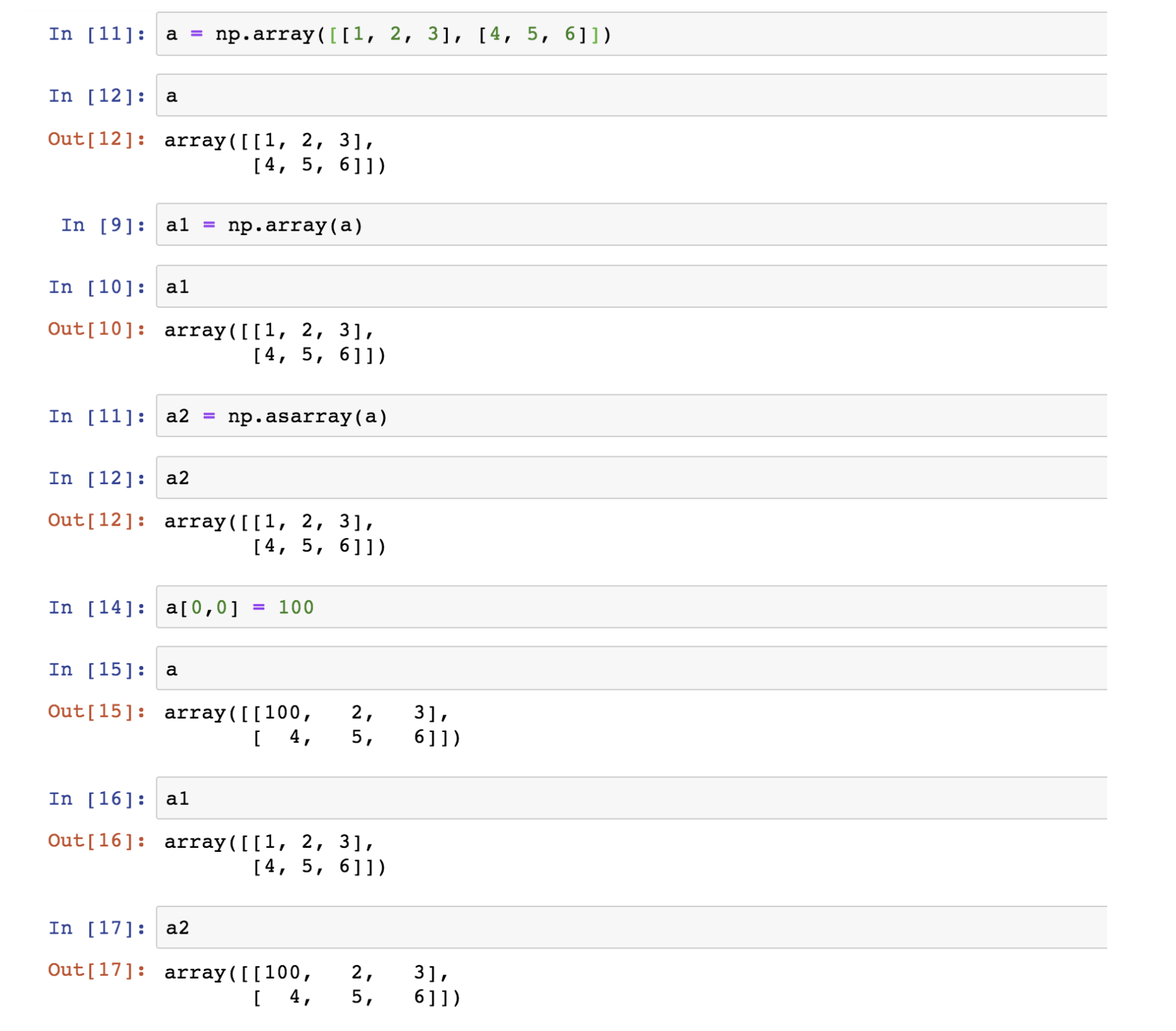 NumPy（二）：创建数组【生成固定范围的数组：arange、linspace】【生成0和1的数组：zeros()等】【从现有数组生成 ...