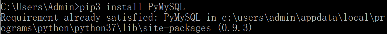pip3   pymysql  