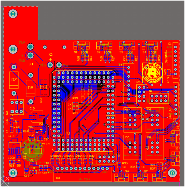 ▲ 图2.2.4 核心子板PCB