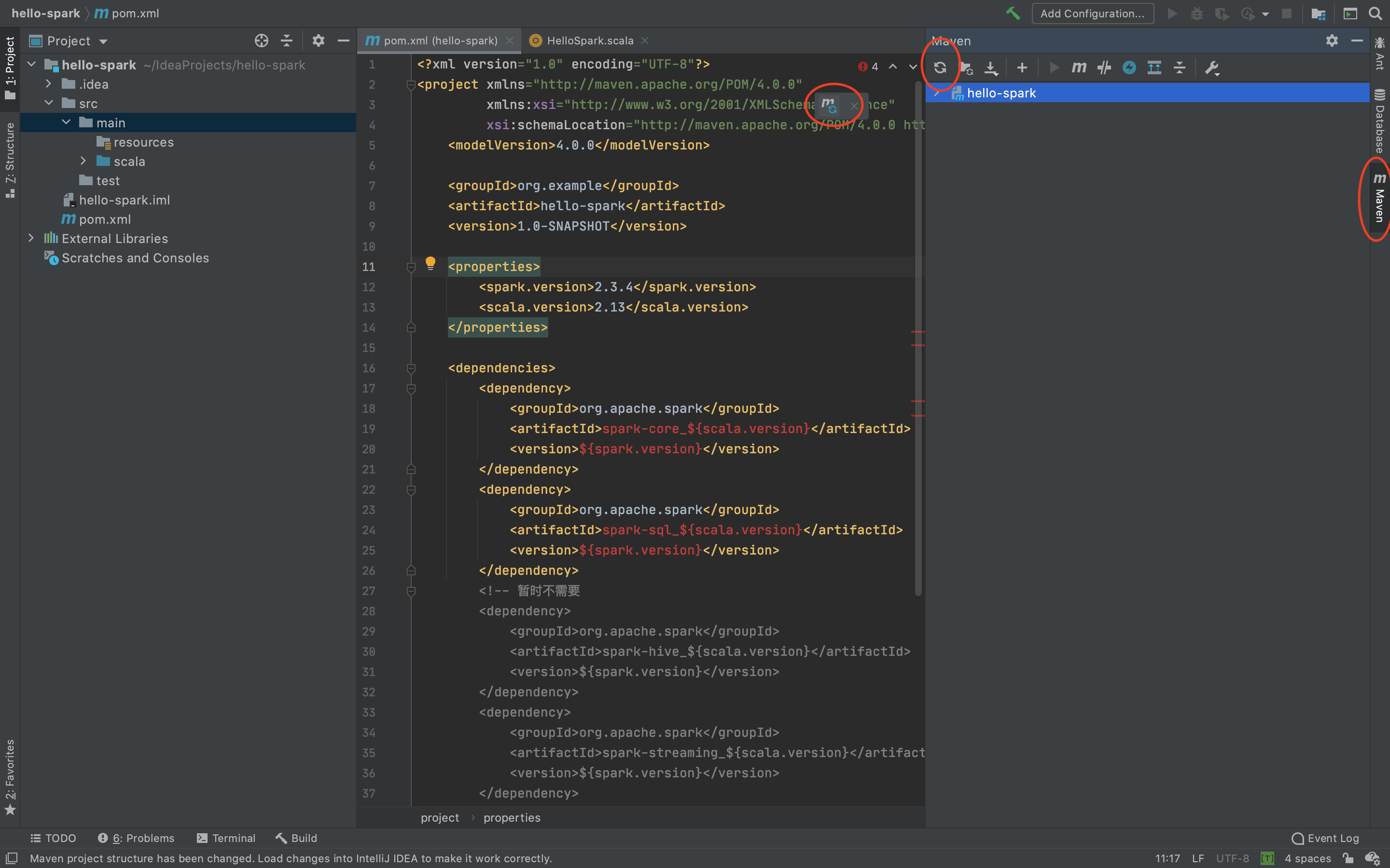用idea开发spark程序scala三新建项目