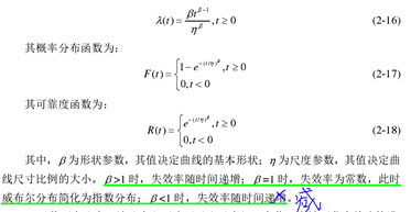 概率密度函数、概率分布函数、可靠度函数