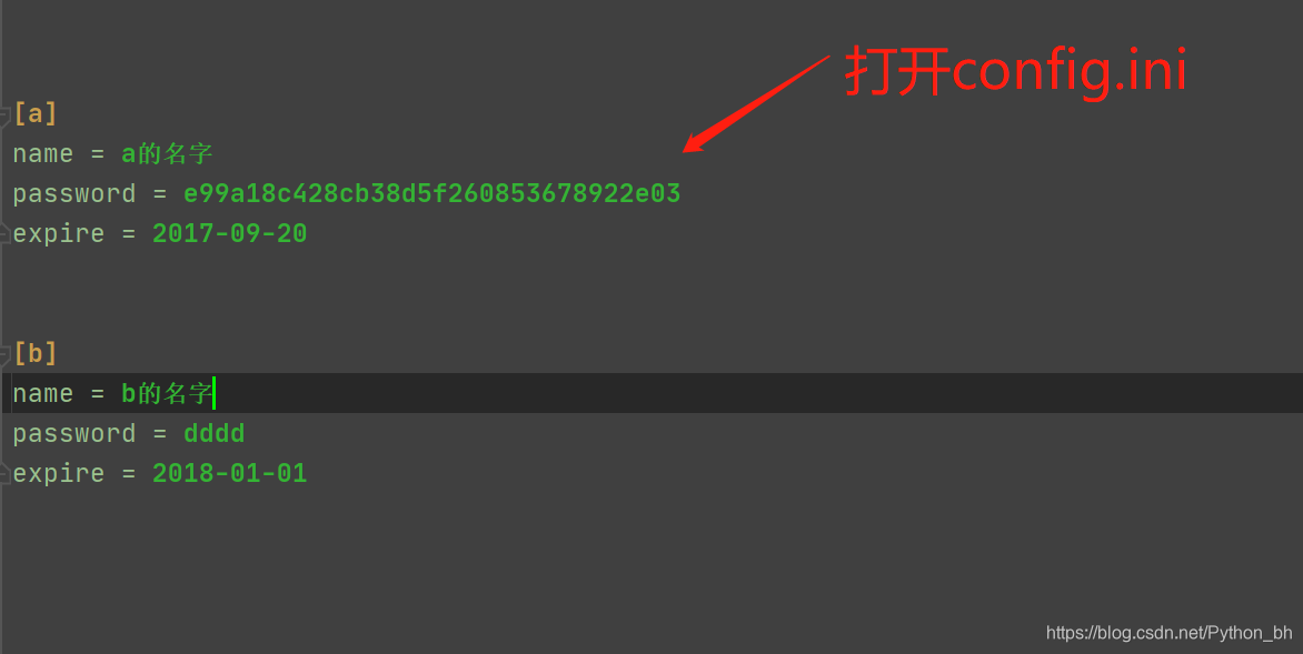 python configparser配置文件解析器使用 --获取配置文件中对应信息-CSDN博客
