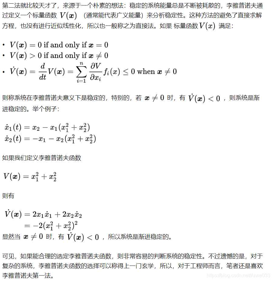 Lyapunov and Stability Theory