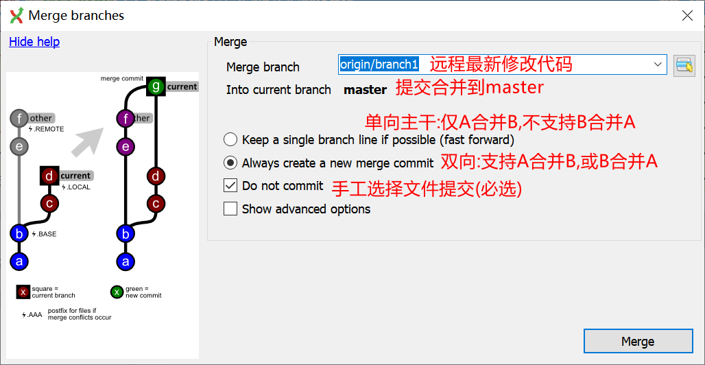 Git分支合并操作教程(超详细配图说明)