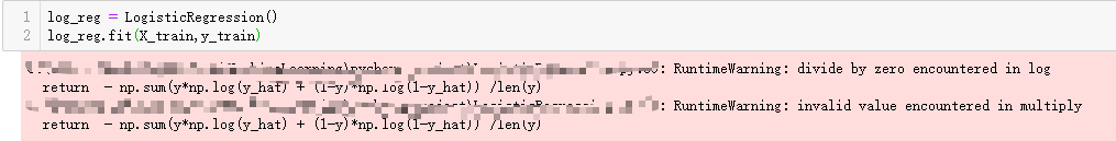 机器学习中遇到问题RuntimeWarning: divide by zero encountered in log-CSDN博客