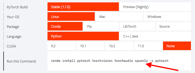 pytorch选择语句界面