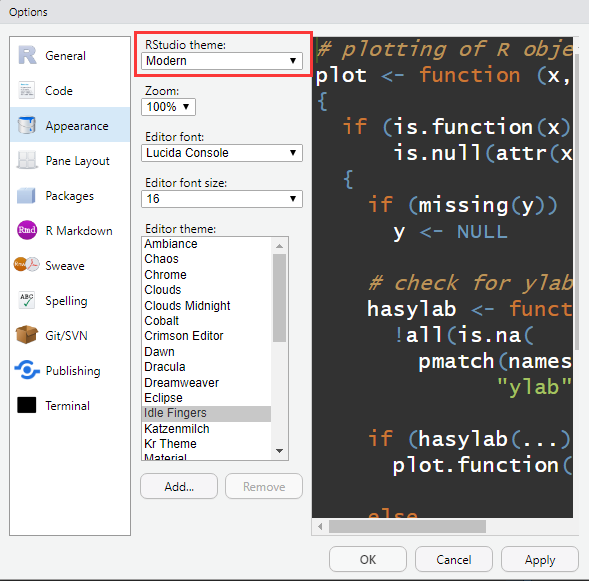 Setting tutorial for Rstudio to modify background and font - Programmer ...