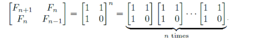 矩阵快速幂求斐波那契的公式