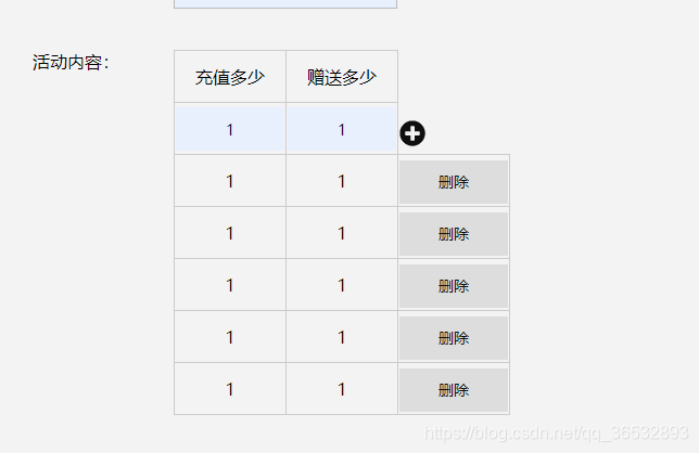 js实现表格添加删除