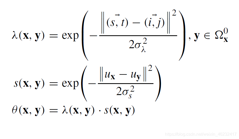 This is the calculation formula for similarity