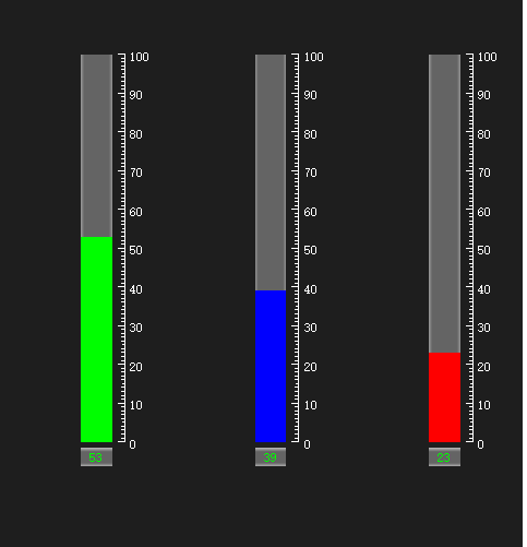 垂直右刻度指示仪