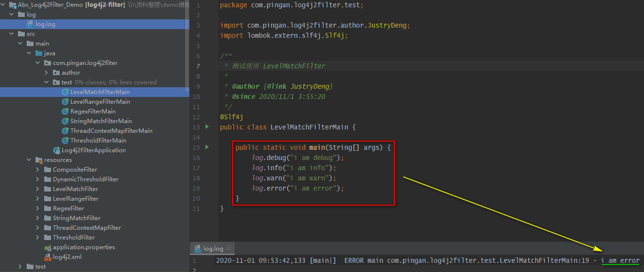 log4j2 uses filter to filter logs - Programmer Sought
