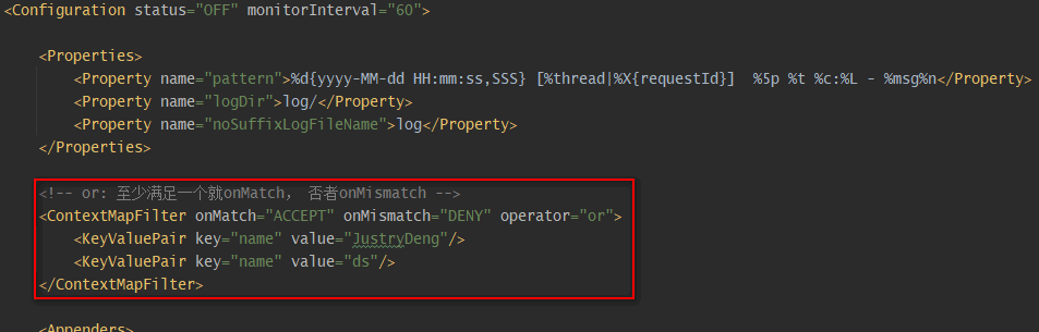 log4j2 uses filter to filter logs - Programmer Sought