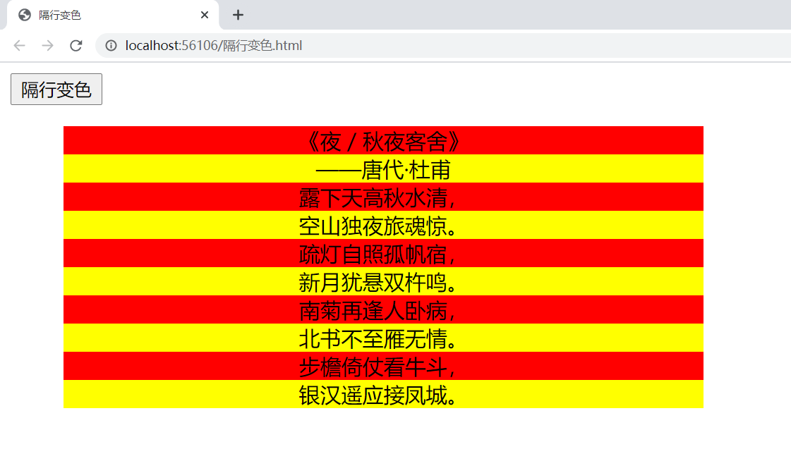 Jquery实现隔行变色 Code Change Era的博客 Csdn博客 Jquery隔行变色