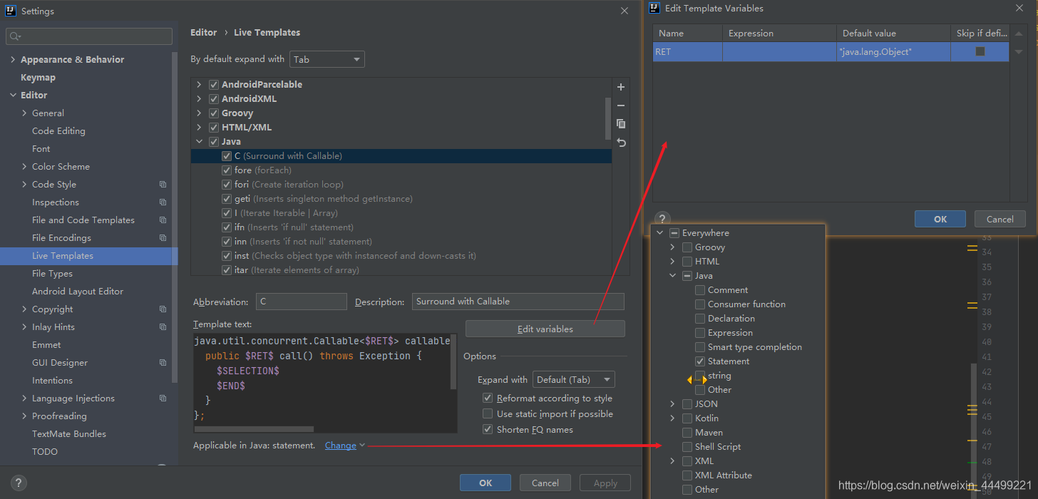 模板适用范围以及变量