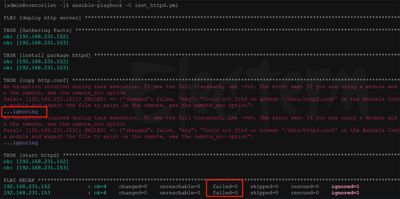 Ansible使用基础之ignore_errors_ansiblegalaxy 报错error! you can use